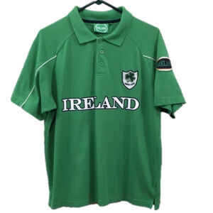 Ireland Apparel Mens Green Polo Shirt Medium